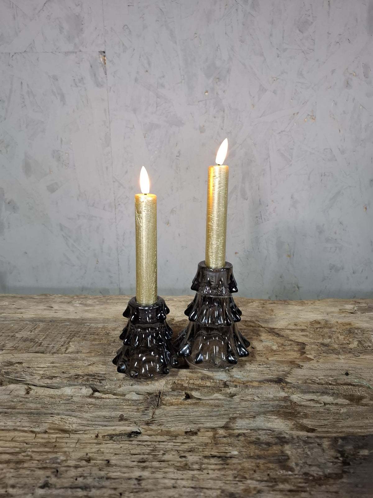 Glazen Kaarsenhouder Christmas Zwart Klein