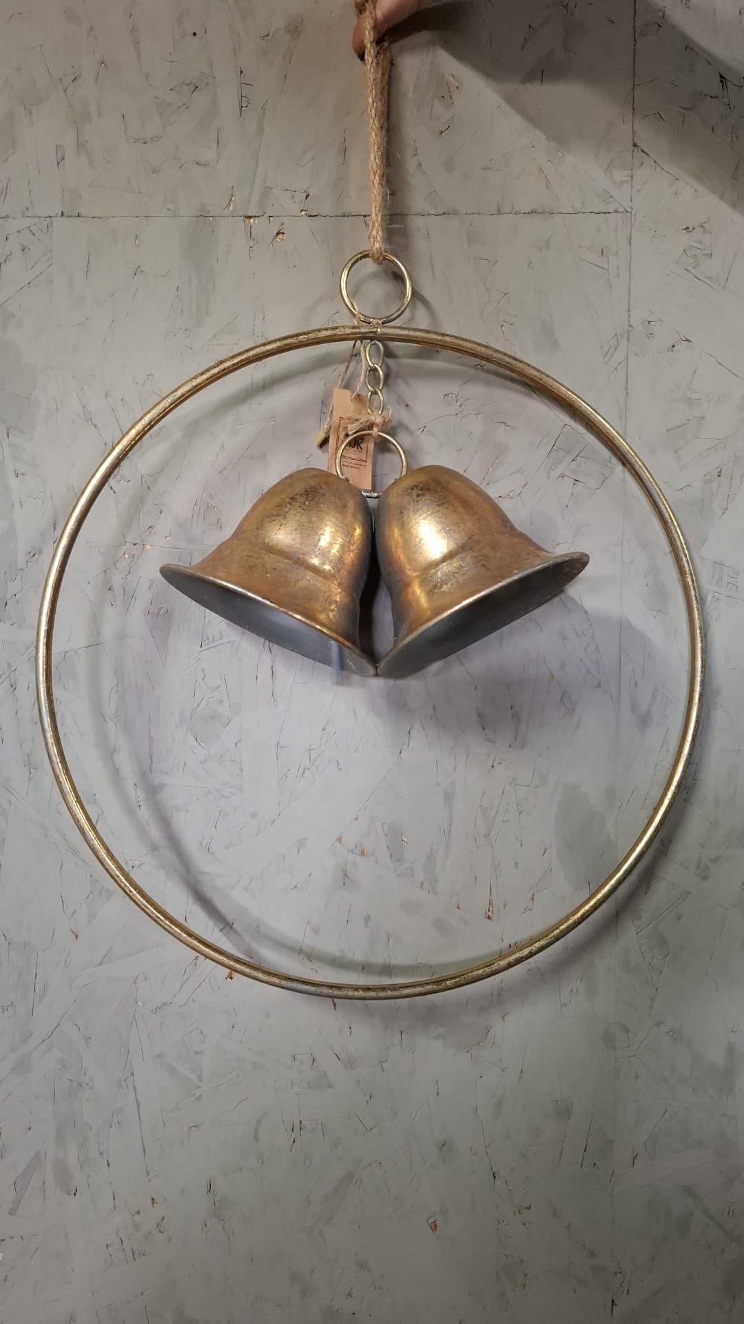 Gouden Decoratiering met Klokken – Ø 38 cm