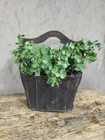 Houten Mand Met Handvat – Landelijke Decoratie