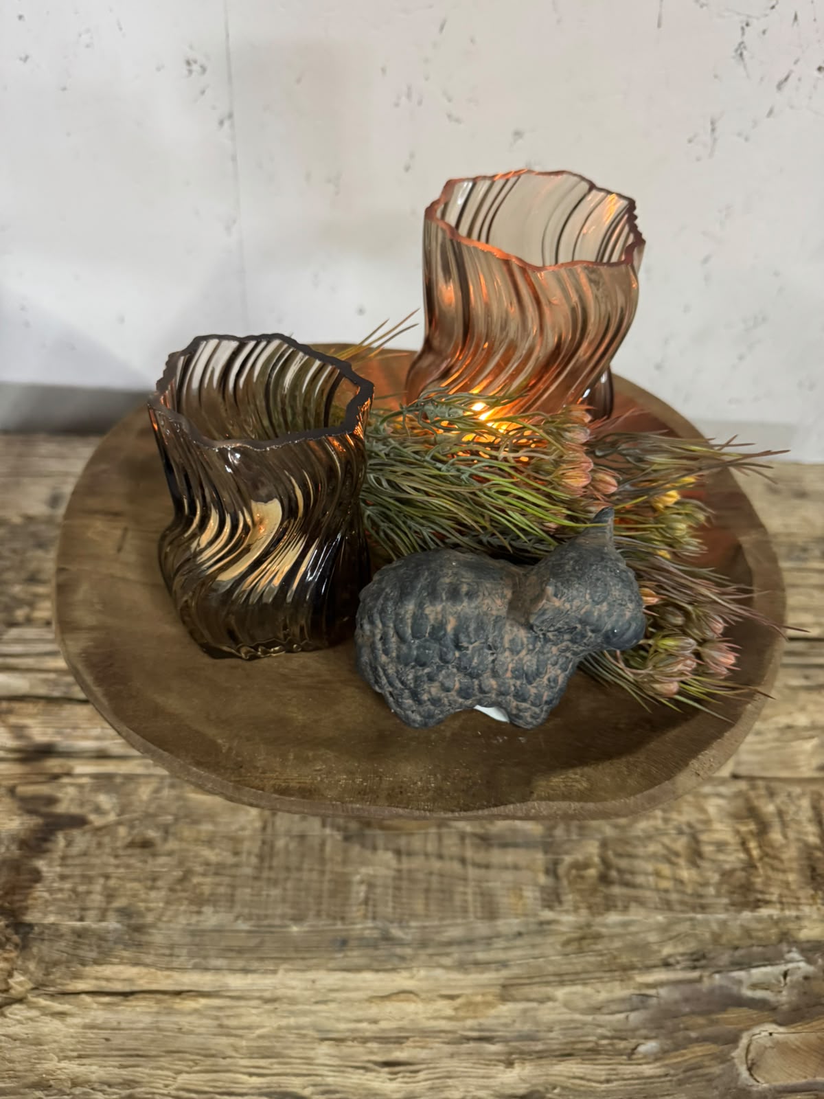 Houten plateau op voet naturel bruin – Schuur 81