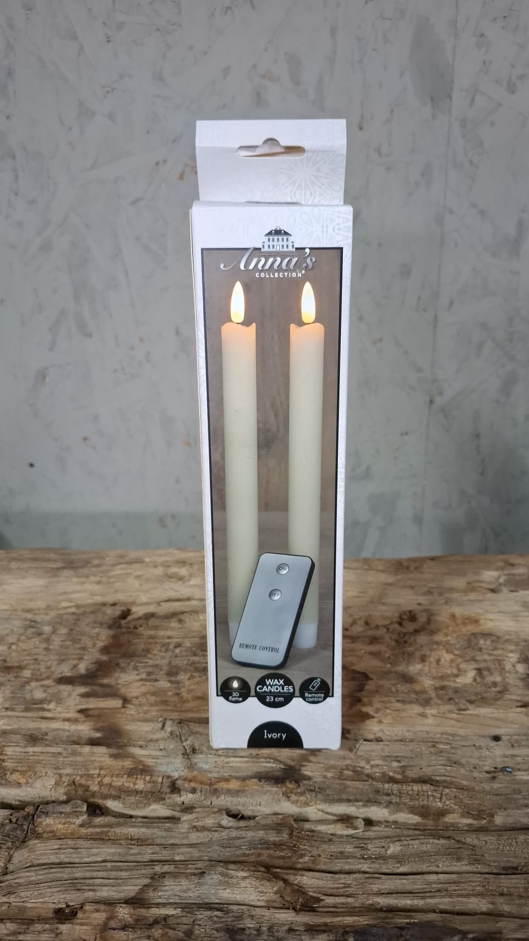 Ivory LED Dinerkaarsen – Set van 2