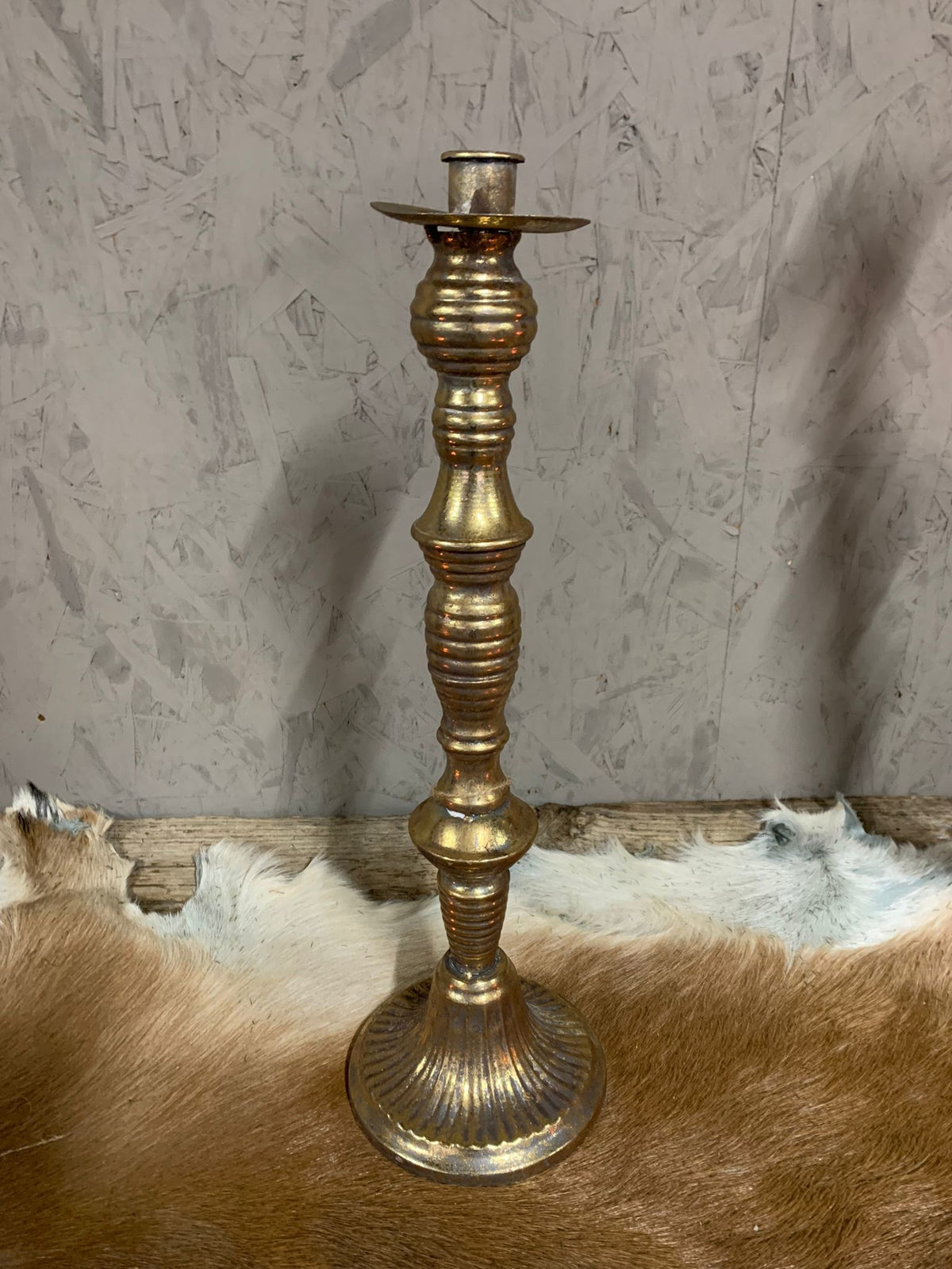 Kaarsenhouder antiek goud klein