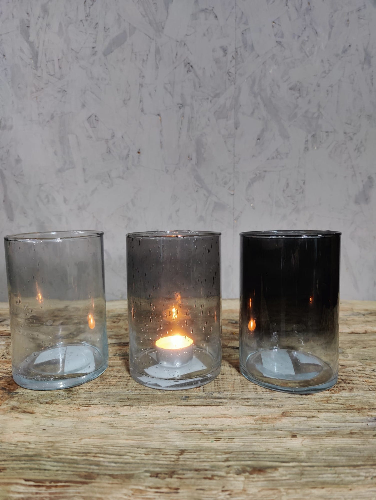 Kaarsenhouder glass - set van 3