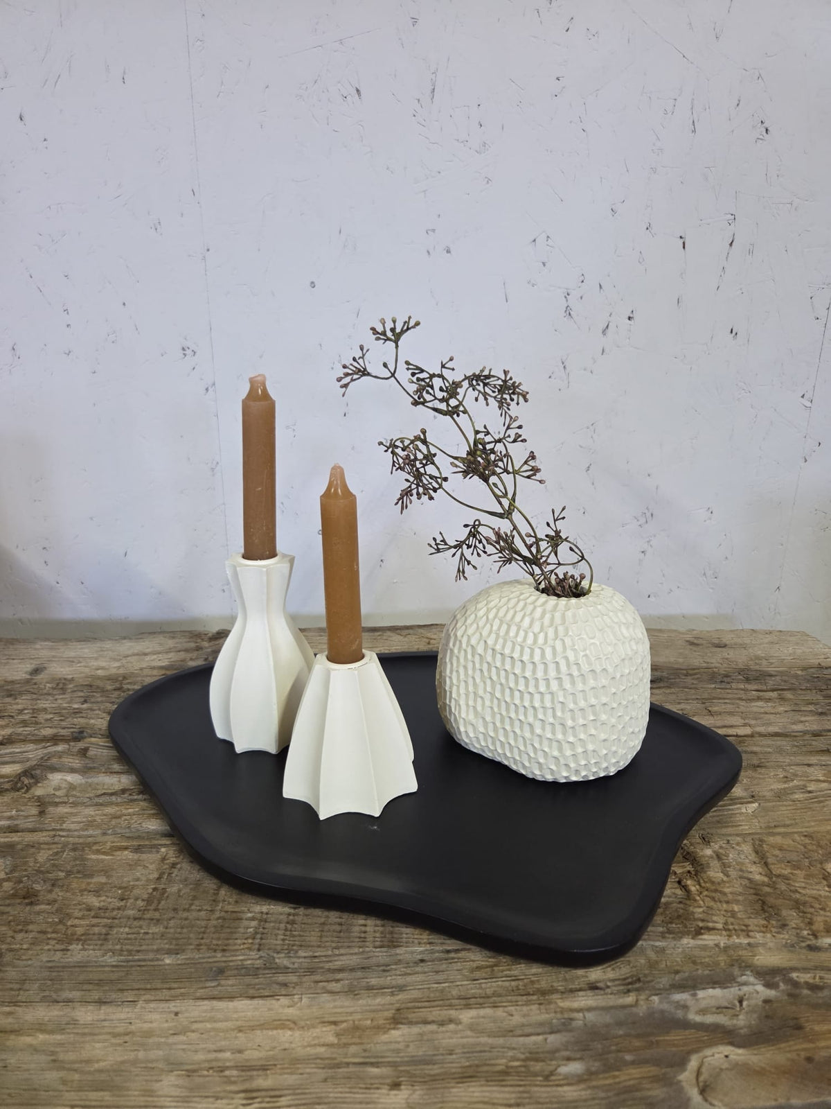 Kandelaar Wit – Hoog – Modern – 13 cm