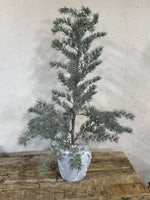 Kunstkerstboom grijsgroen 77 cm