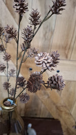 Pice Cone Multi Twig Brown kunsttak 85 cm met bruine kegels; exclusief vaas