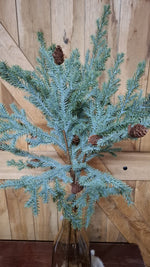 Set van 3 Picea kunsttakken met kegels; exclusief vaas