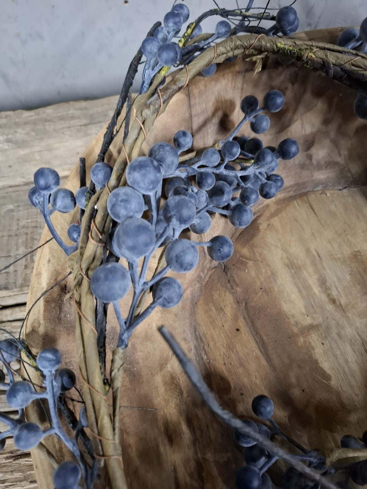 Zijden bloem Rose Buds Garland Black 130cm - Copy