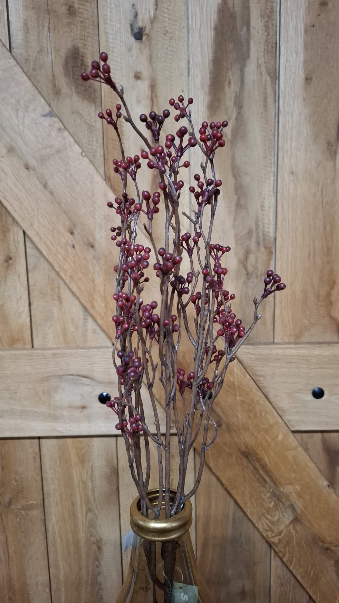 Set van 3 Budspray Burgundy kunsttakken, 76 cm; exclusief vaas