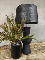 Tafellamp Zwart met Fluwelen Kap – Moderne Designlamp