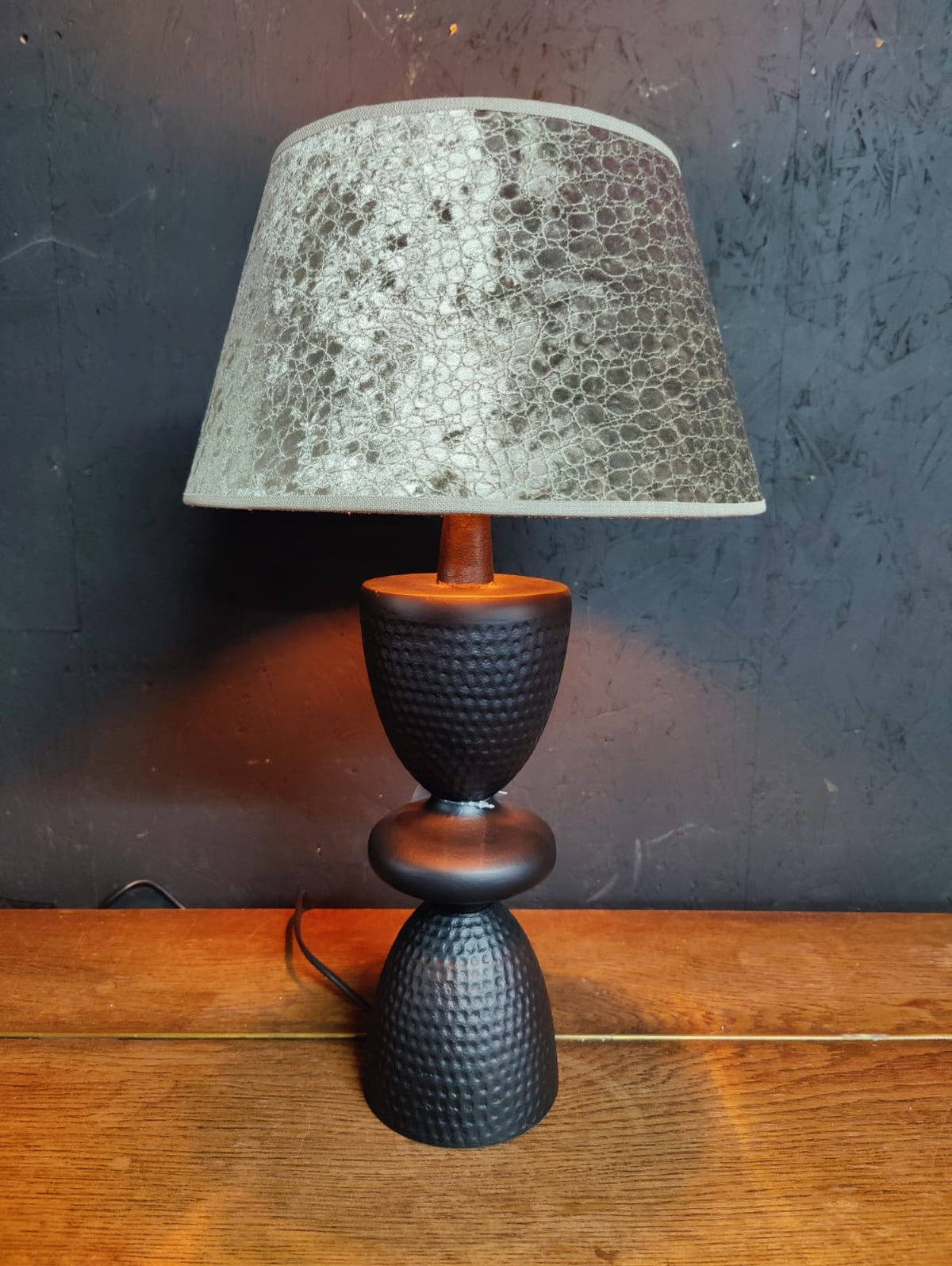 Tafellamp Zwart met Velvet Kap