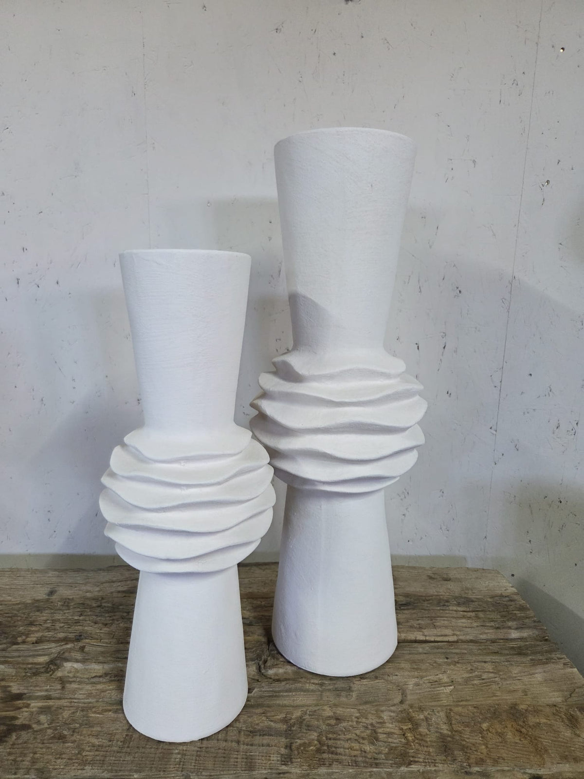 Vaas Wave – Klein – Wit – Ø 18,5 cm × 47,5 cm