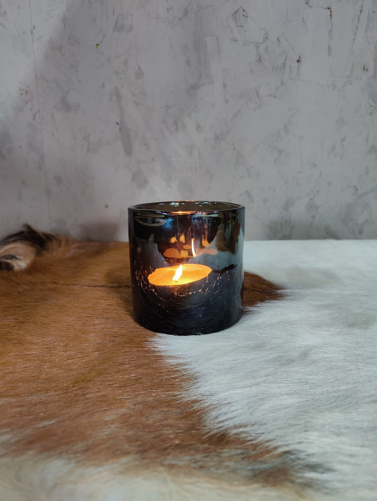 Waxinehouder Roos klein grijs