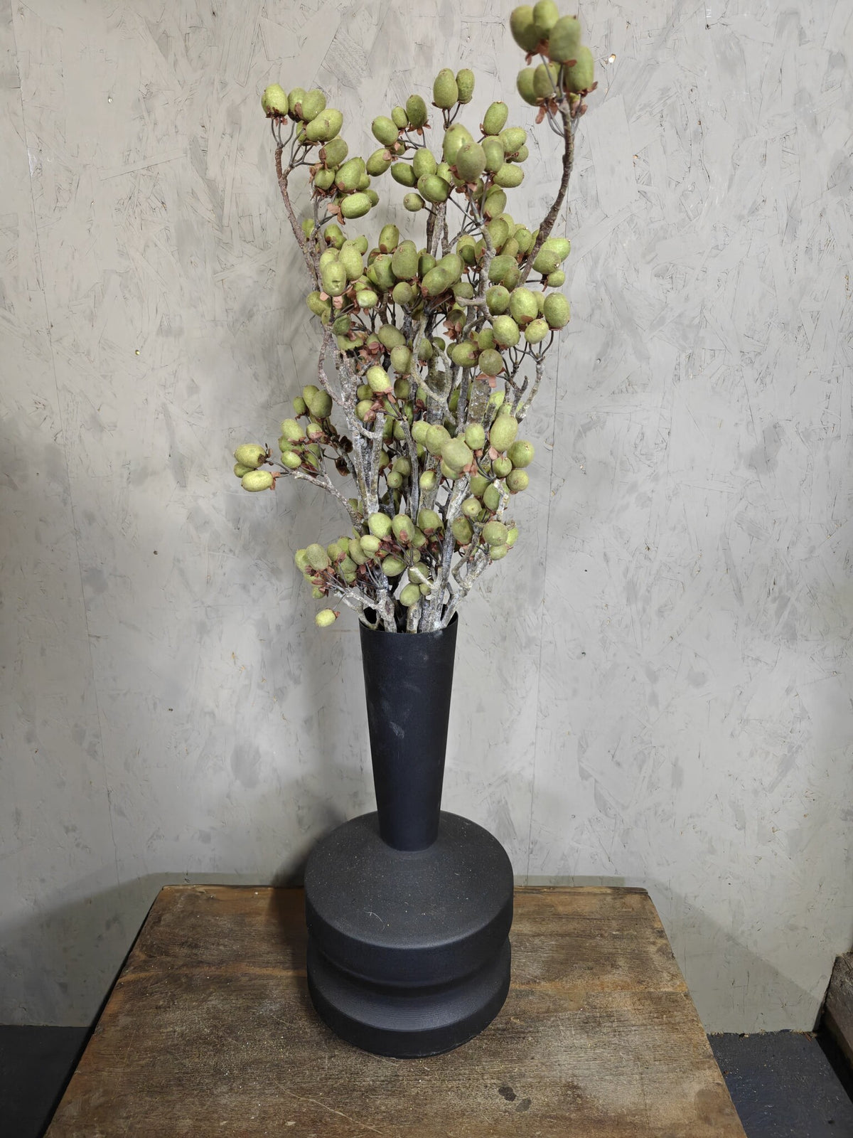 Zijden bloem Alnus Grande Ant. Green 92cm - Brynxz
