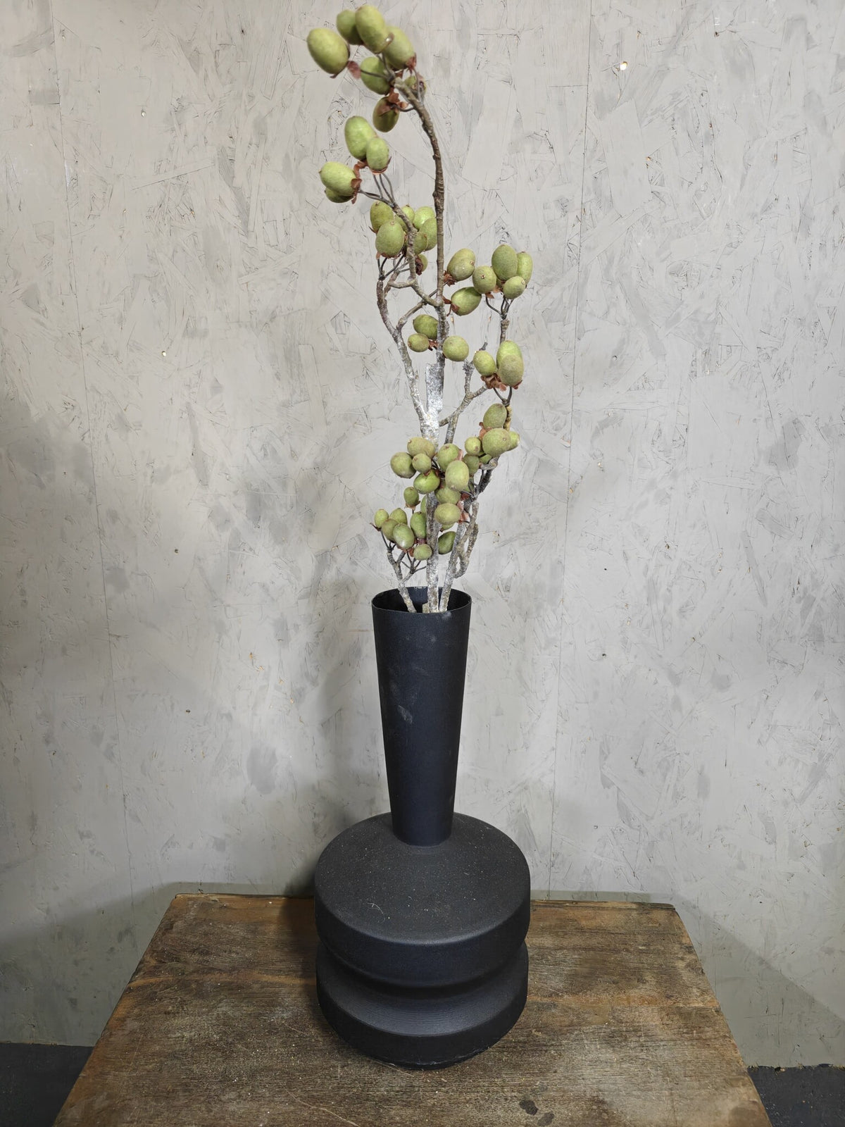Zijden bloem Alnus Grande Ant. Green 92cm - Brynxz