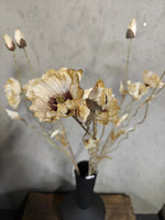 Zijden bloem Poppy Bundle Twist Off White 100cm - Brynxz