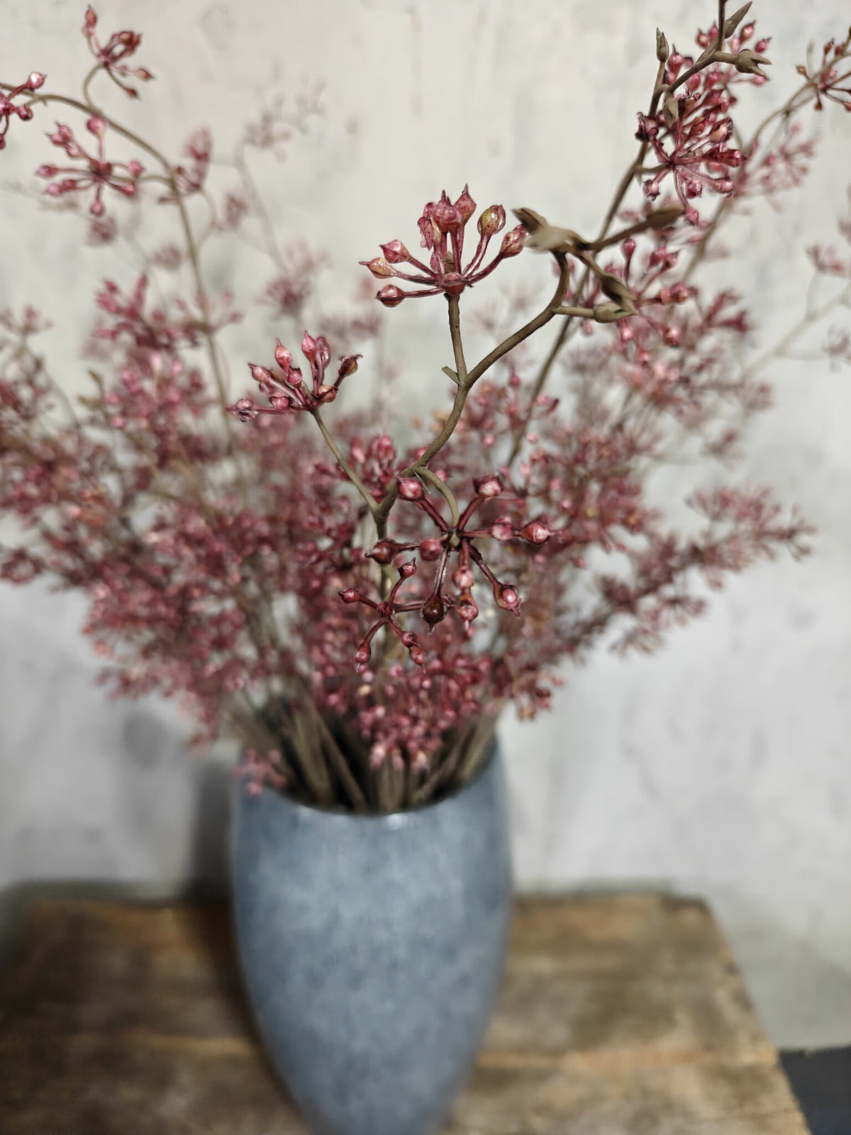 Zijden bloem Berry Spray Light Red 75cm - Brynxz