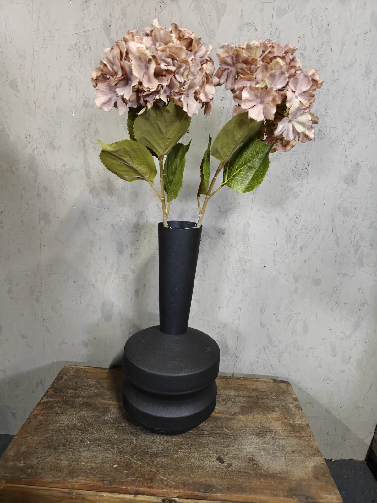 Zijden bloem Hydrangea Mauve Brown 85cm - Brynxz